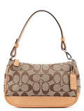6094 Beige Signature C Demi Shoulder Bag