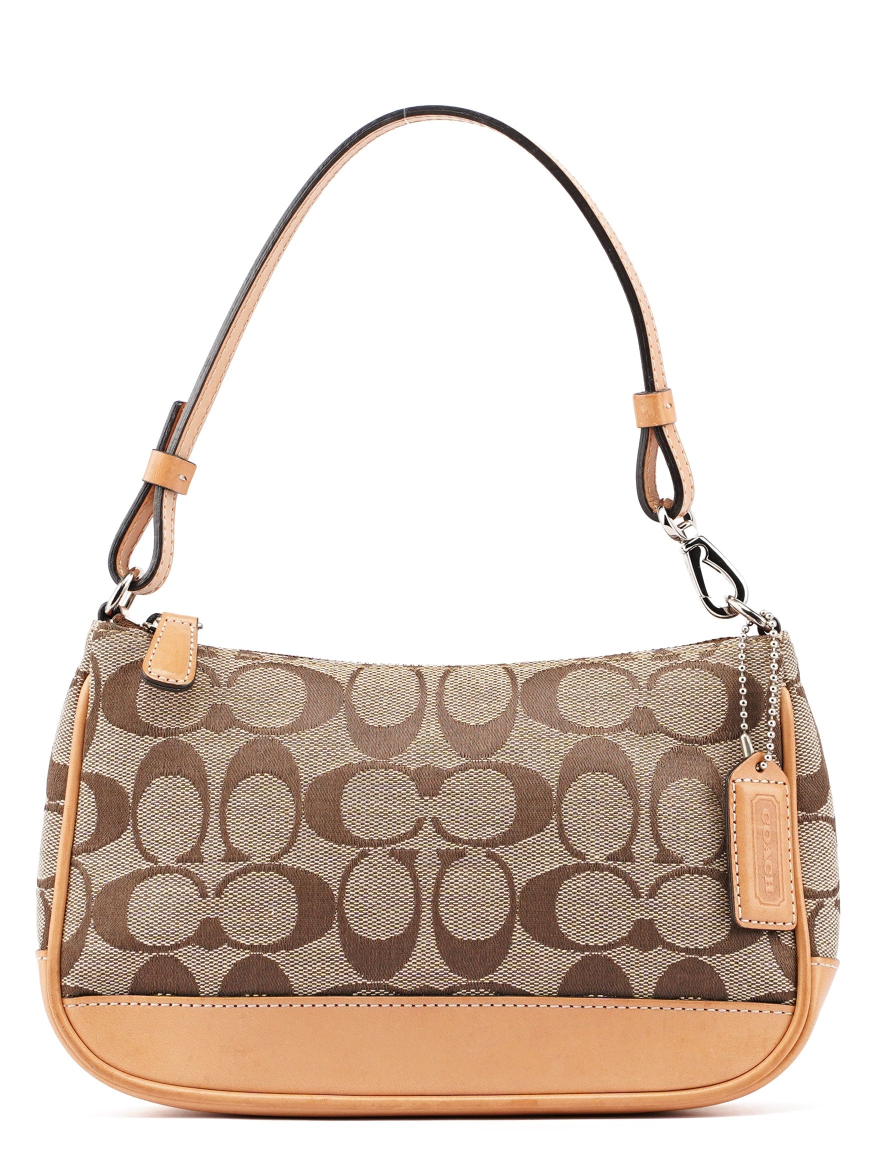 6094 Beige Signature C Demi Shoulder Bag