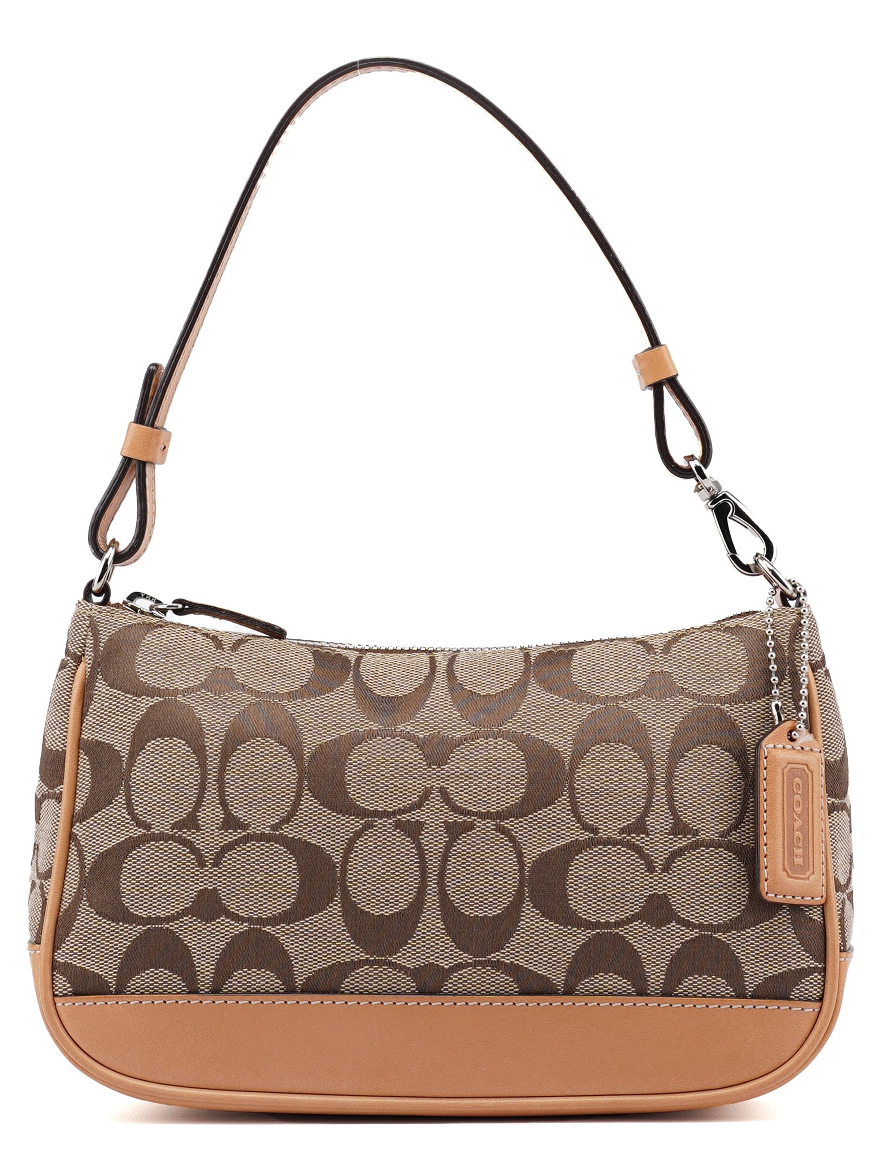 6094 Beige Signature C Demi Shoulder Bag
