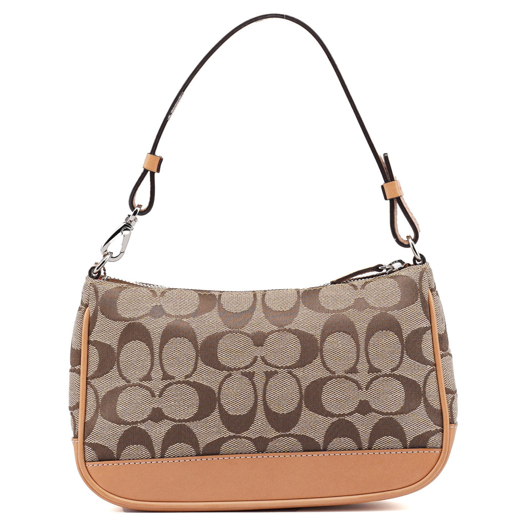 6094 Beige Signature C Demi Shoulder Bag