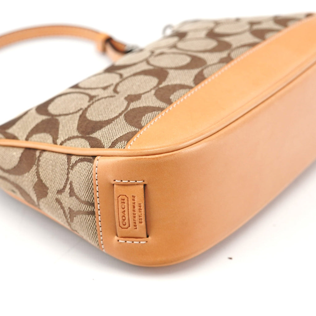 6094 Beige Signature C Demi Shoulder Bag