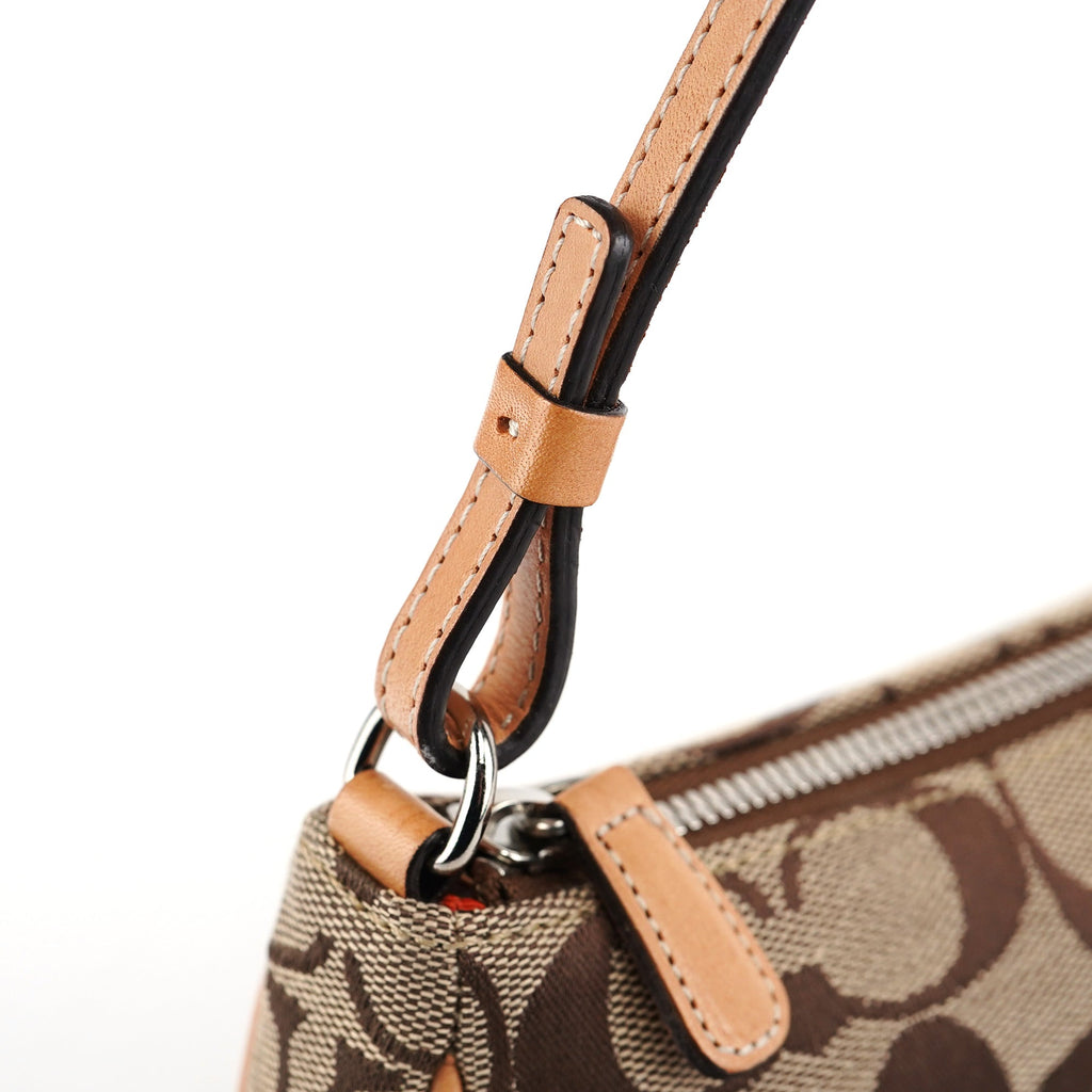 6094 Beige Signature C Demi Shoulder Bag