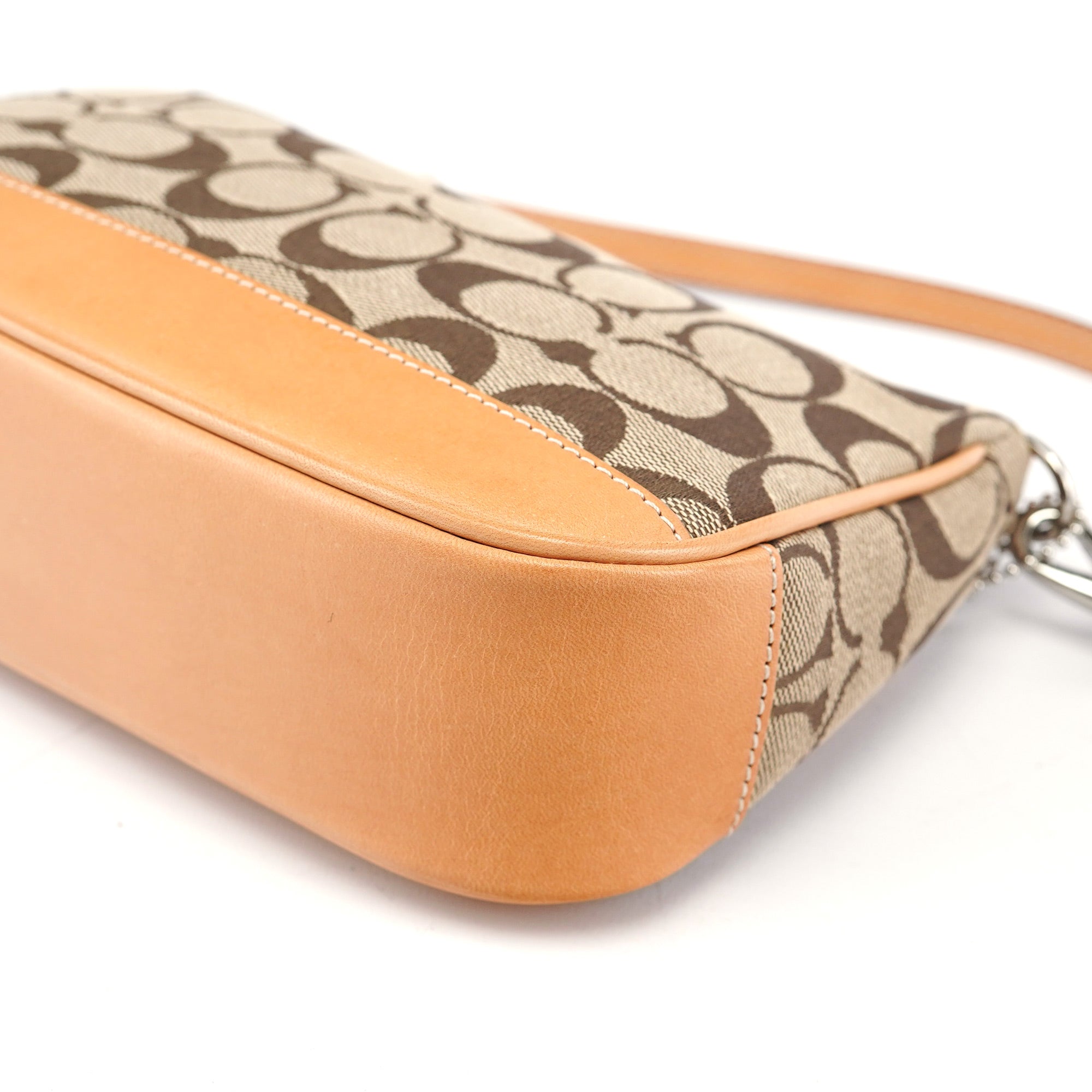 6094 Beige Signature C Demi Shoulder Bag