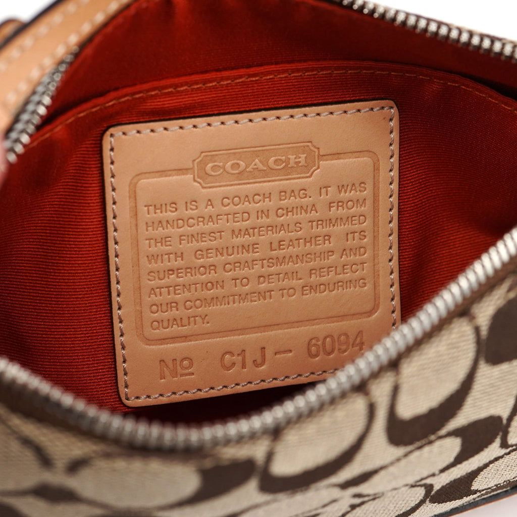 6094 Beige Signature C Demi Shoulder Bag