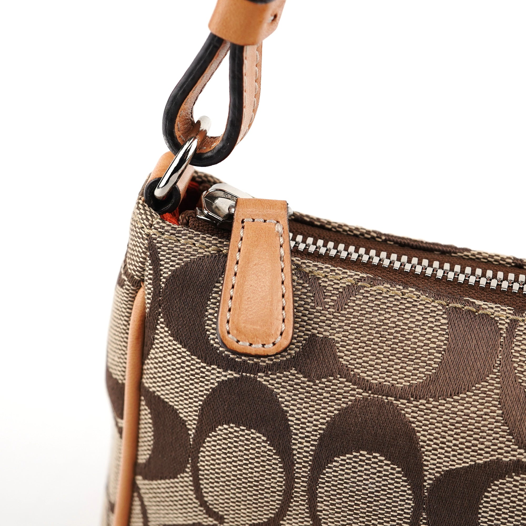 6094 Beige Signature C Demi Shoulder Bag