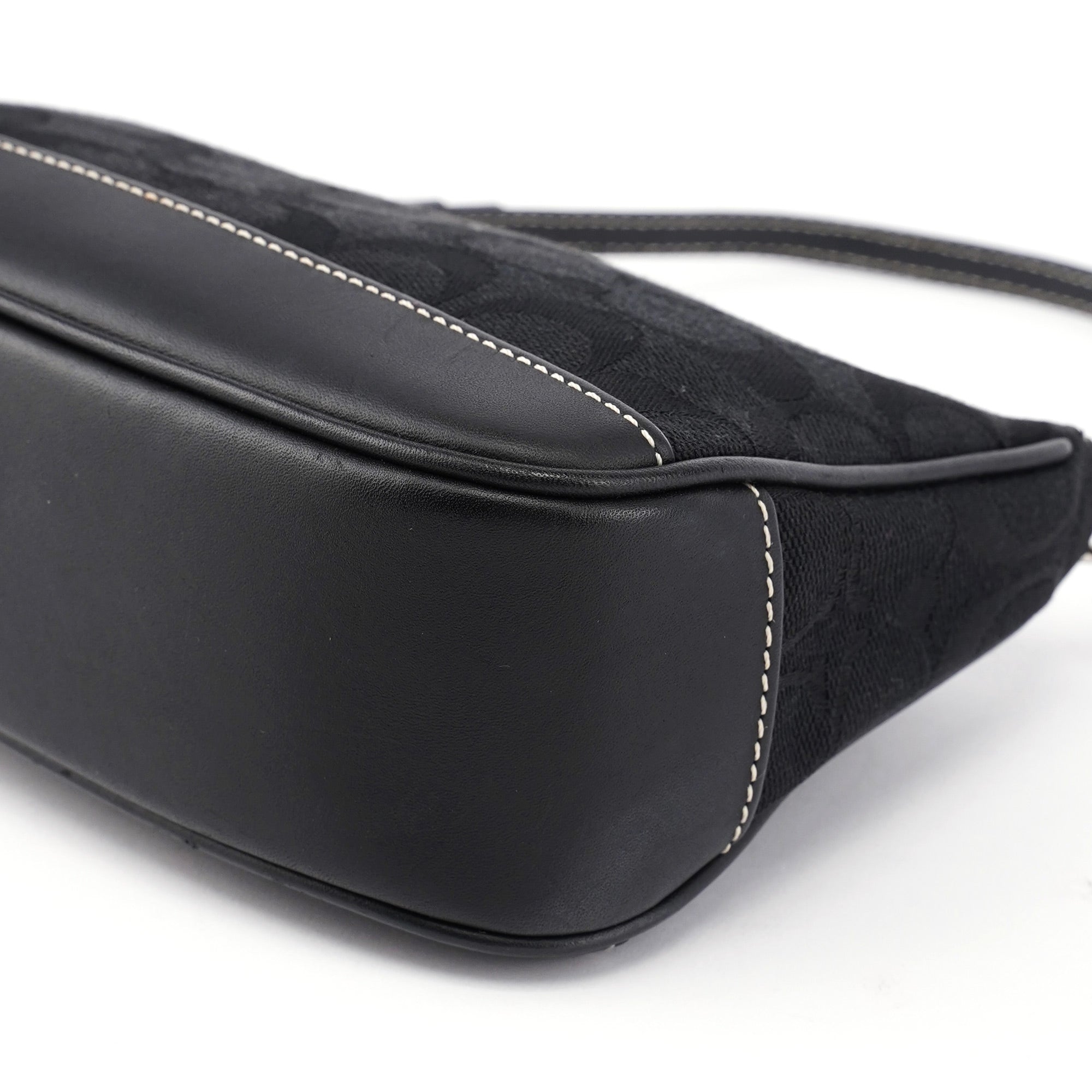6094 Black Signature C Demi Shoulder Bag