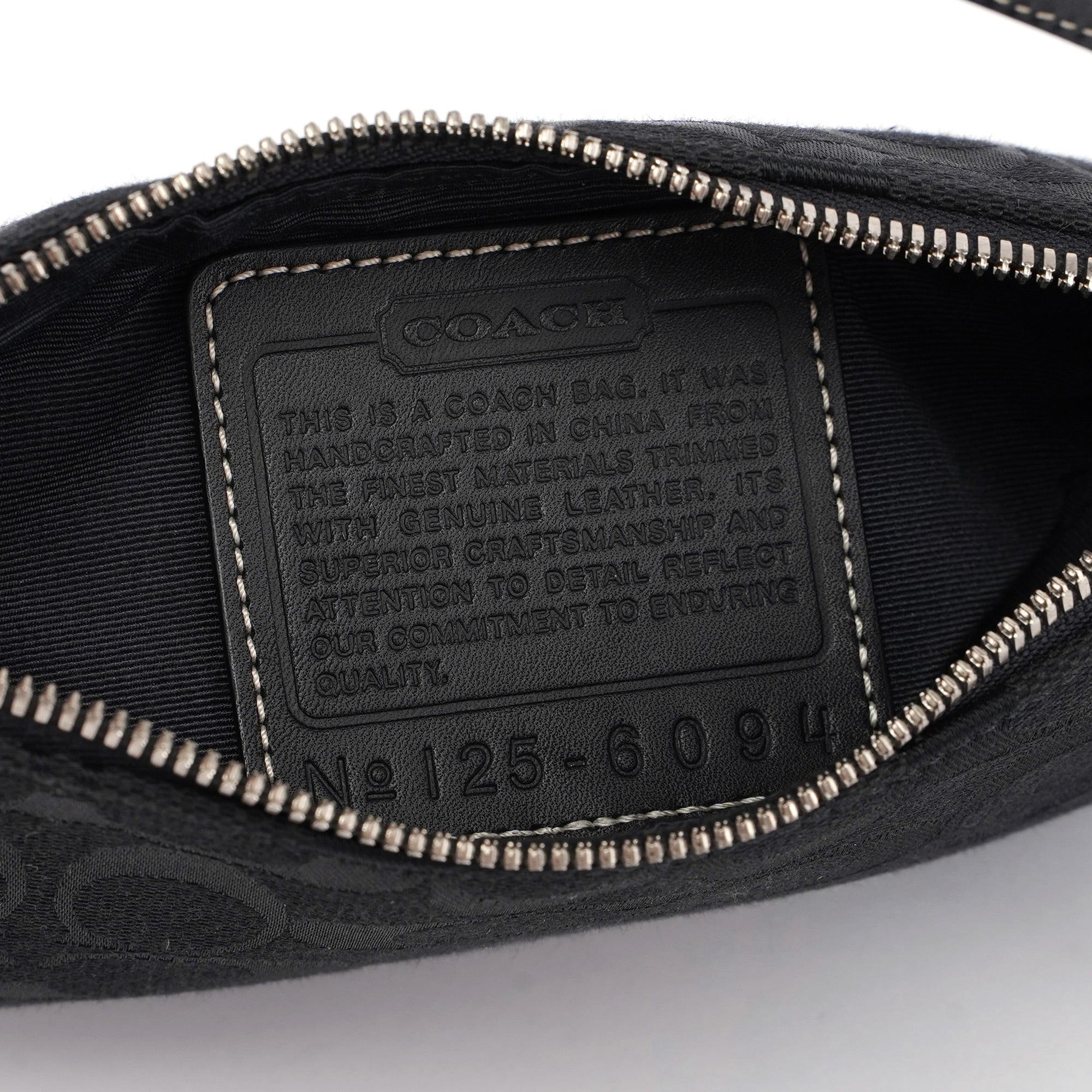 6094 Black Signature C Demi Shoulder Bag