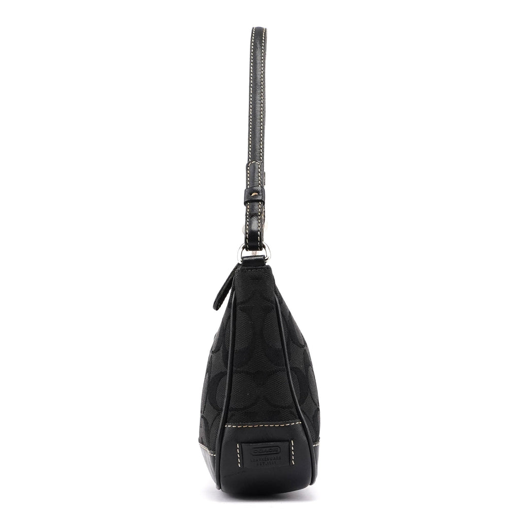 6094 Black Signature C Demi Shoulder Bag