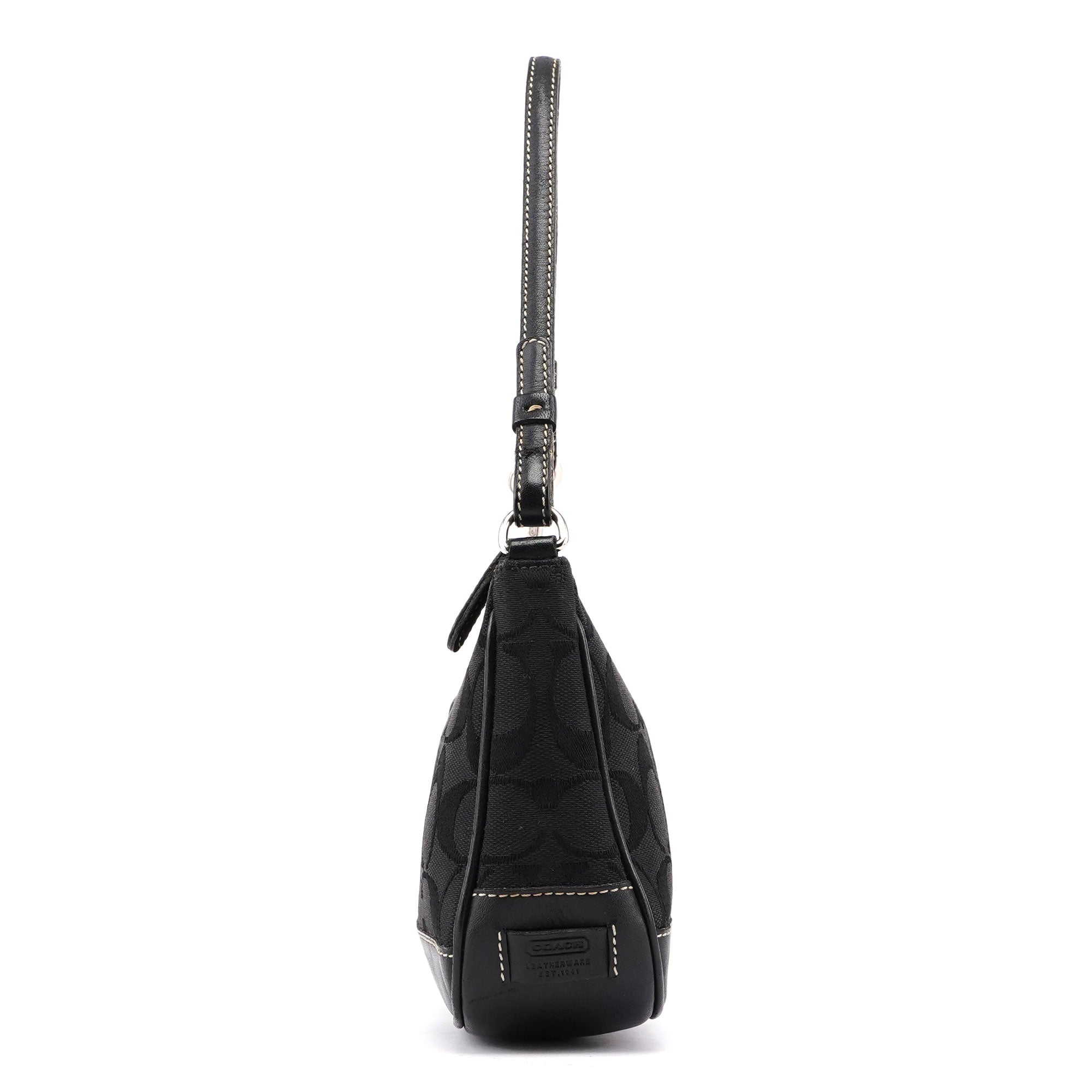 6094 Black Signature C Demi Shoulder Bag
