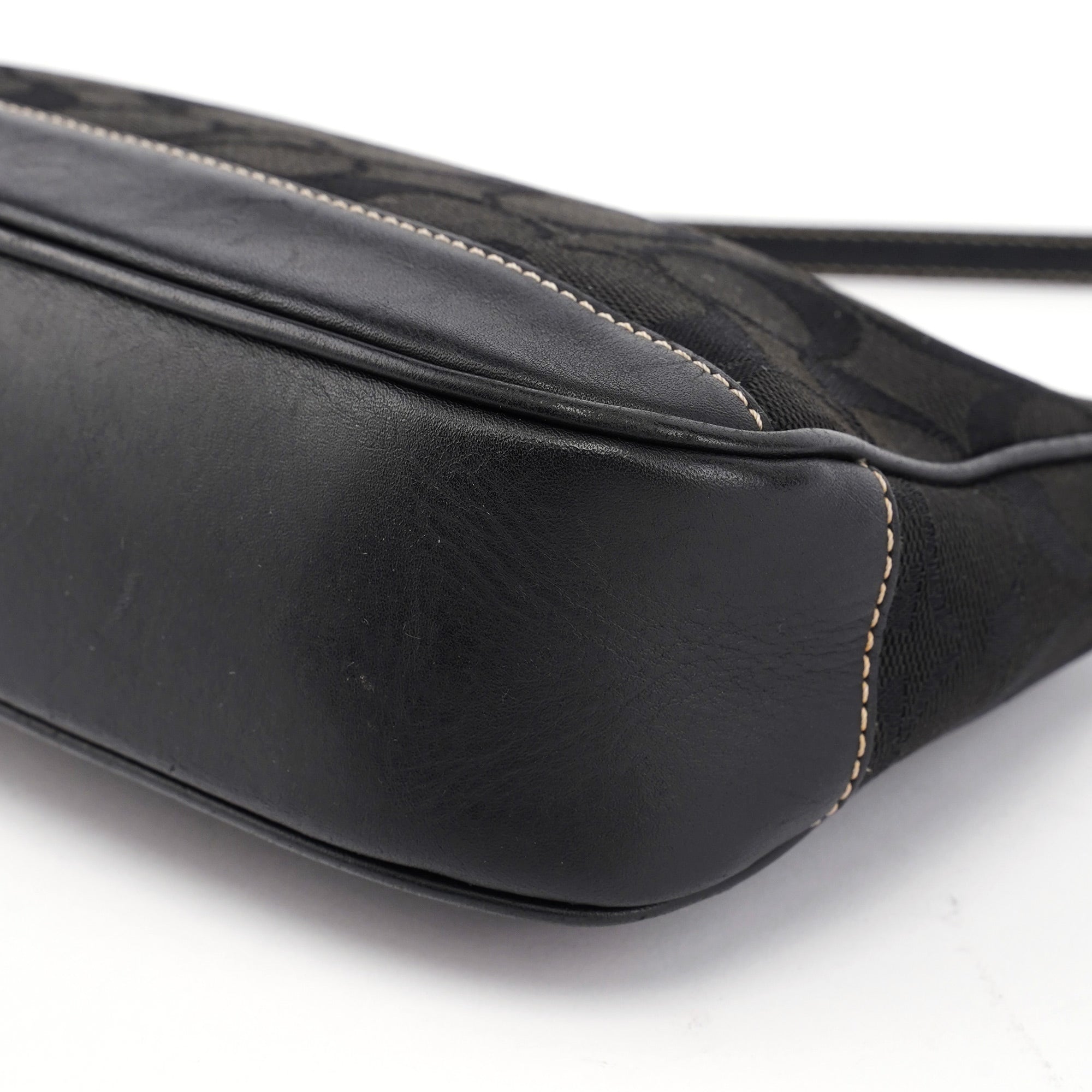 6094 Black Signature C Demi Shoulder Bag