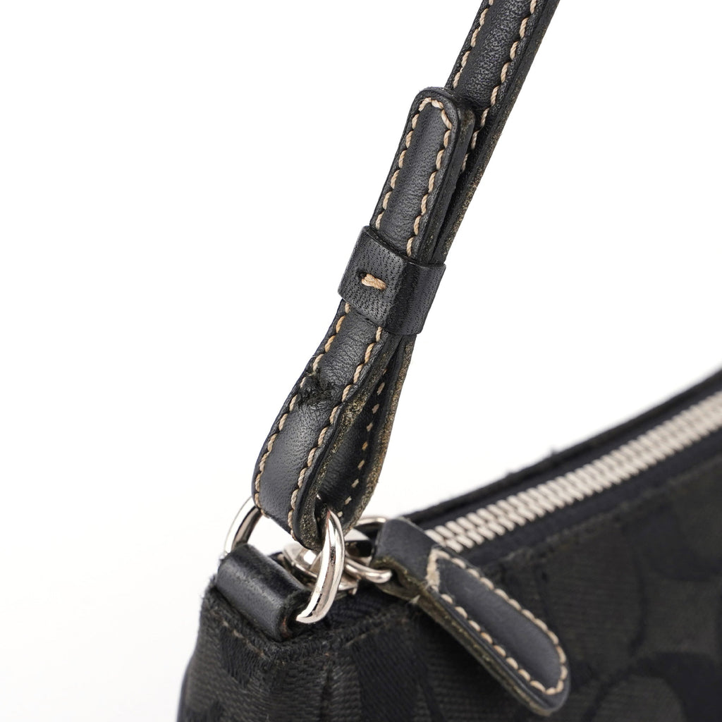 6094 Black Signature C Demi Shoulder Bag