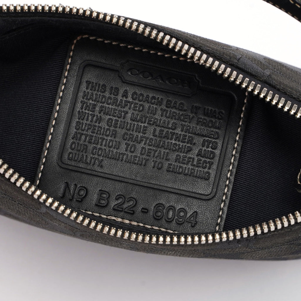 6094 Black Signature C Demi Shoulder Bag