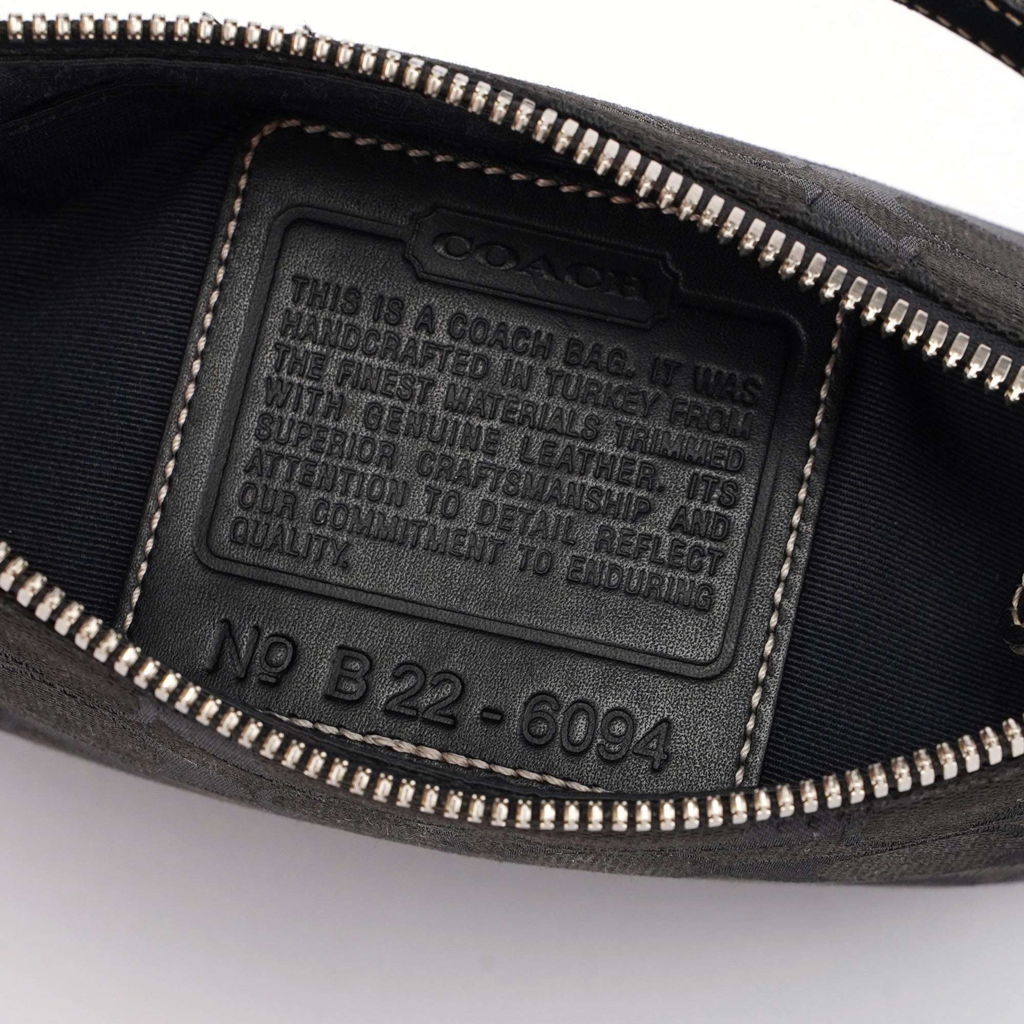 6094 Black Signature C Demi Shoulder Bag