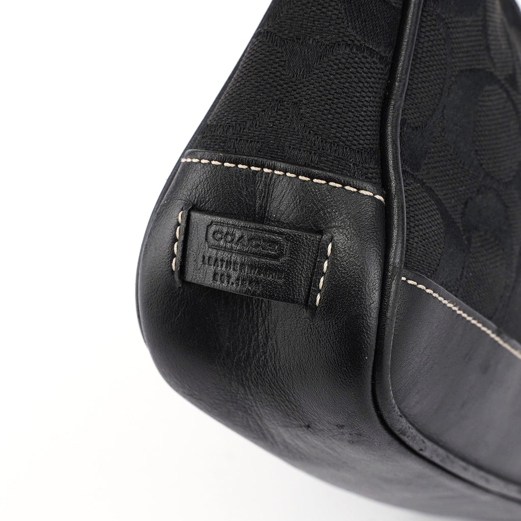 6094 Black Signature C Demi Shoulder Bag
