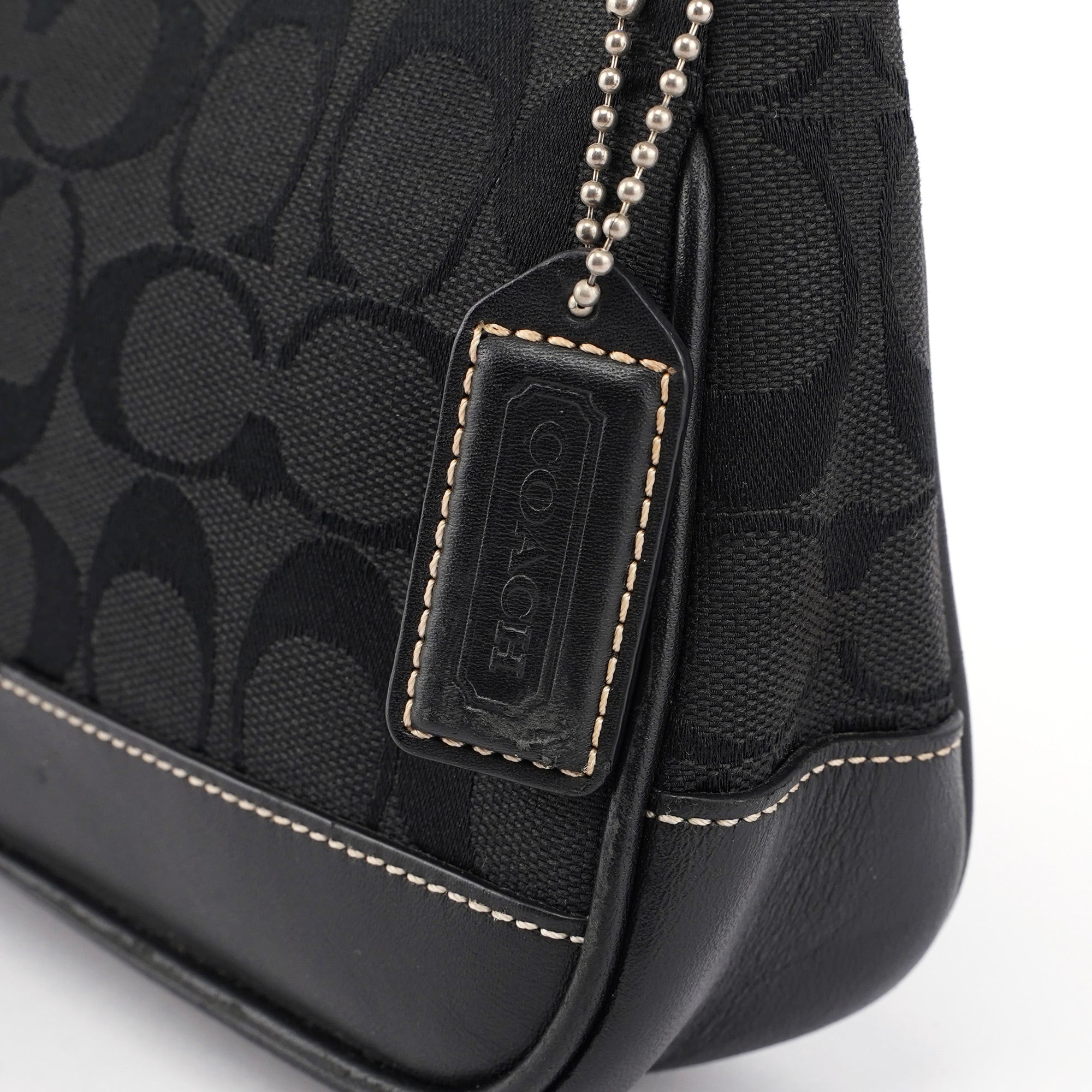 6094 Black Signature C Demi Shoulder Bag