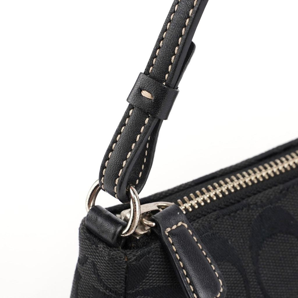 6094 Black Signature C Demi Shoulder Bag
