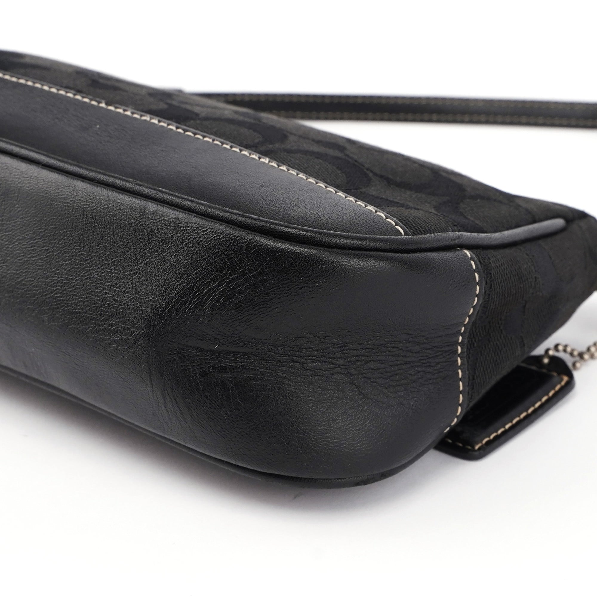 6094 Black Signature C Demi Shoulder Bag