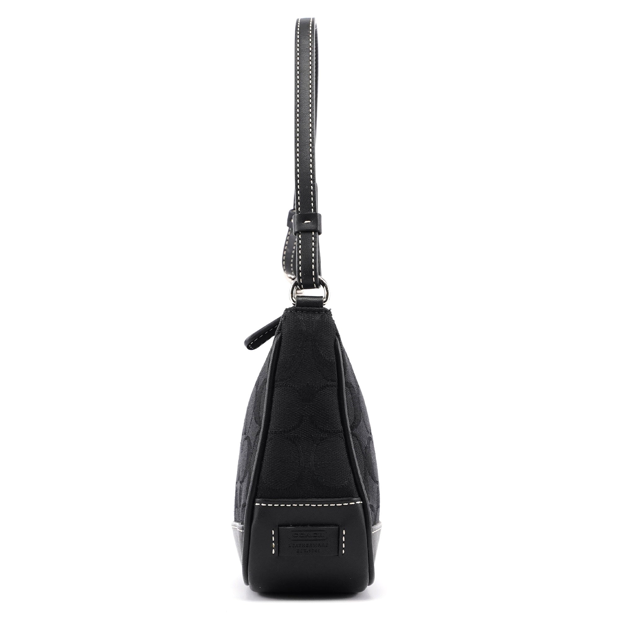 6094 Black Signature C Demi Shoulder Bag