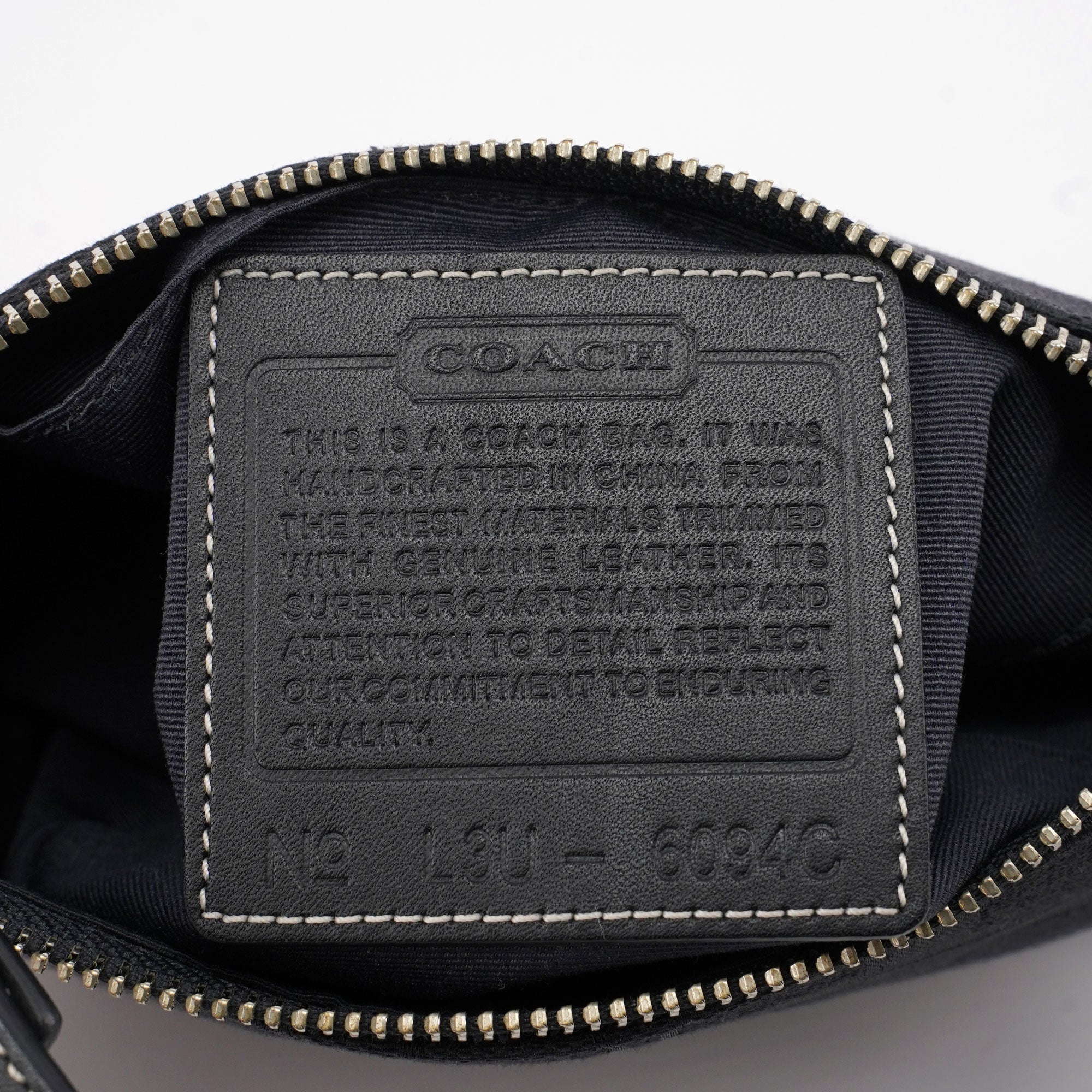 6094 Black Signature C Demi Shoulder Bag