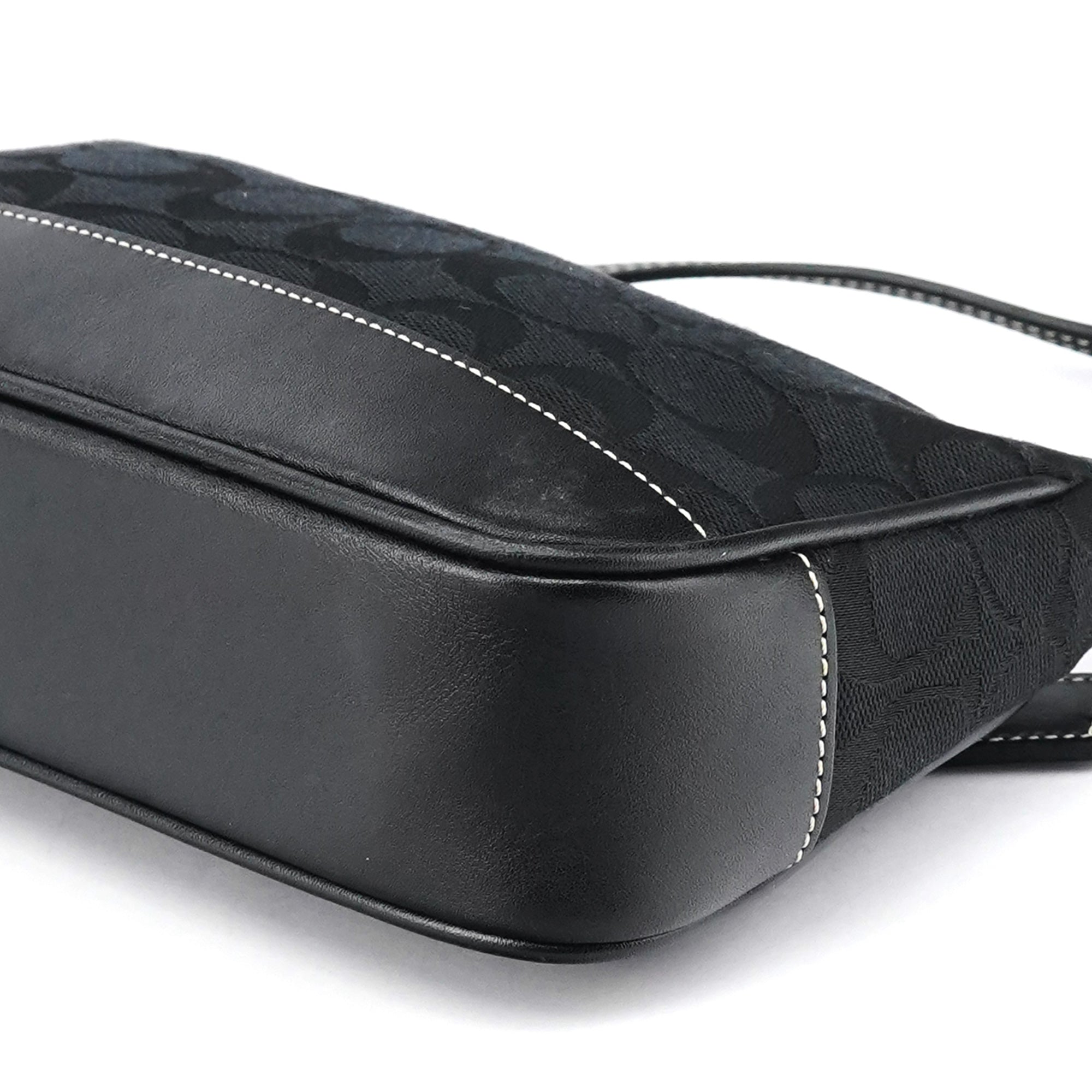 6094 Black Signature Demi Shoulder Bag