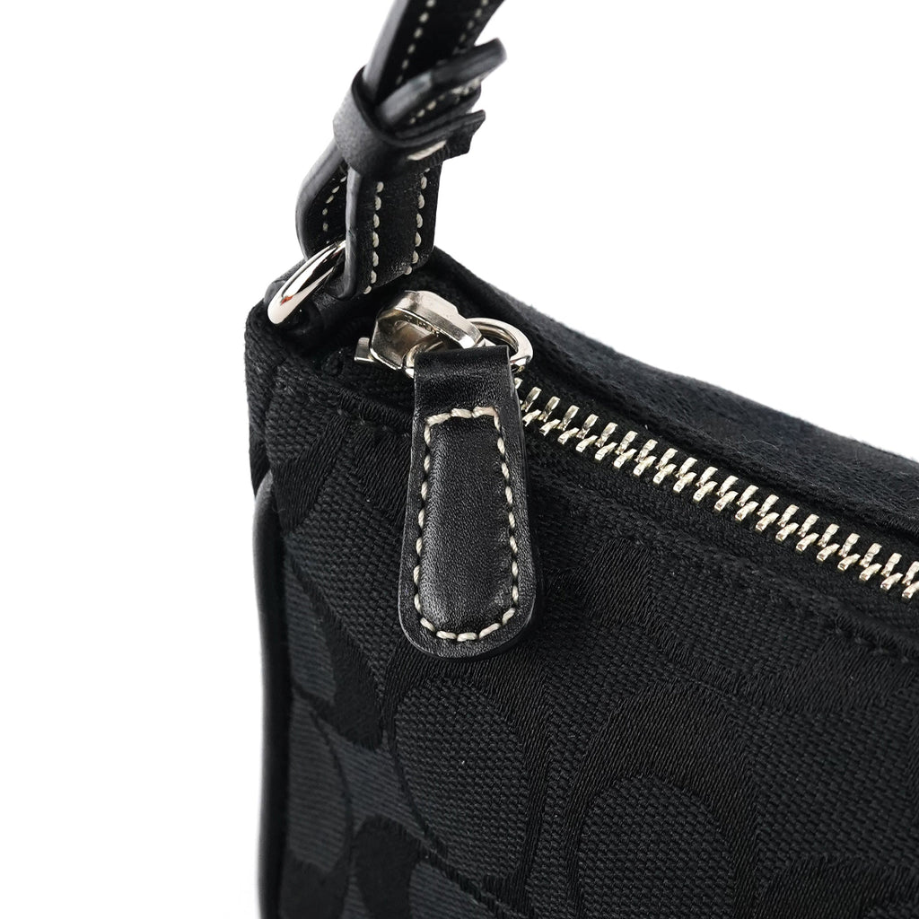 6094 Black Signature Demi Shoulder Bag