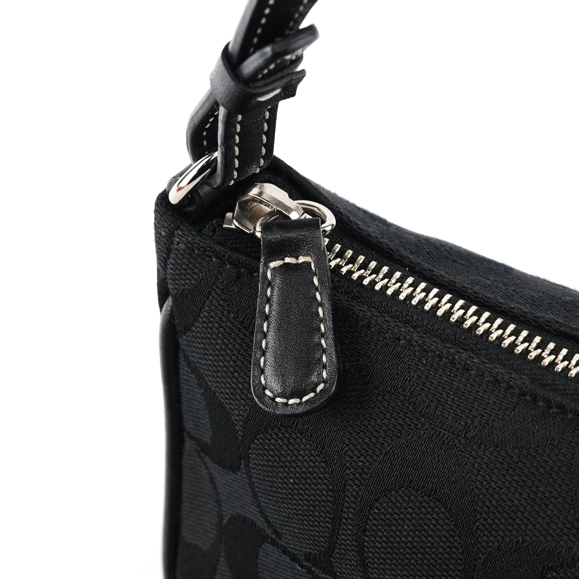 6094 Black Signature Demi Shoulder Bag