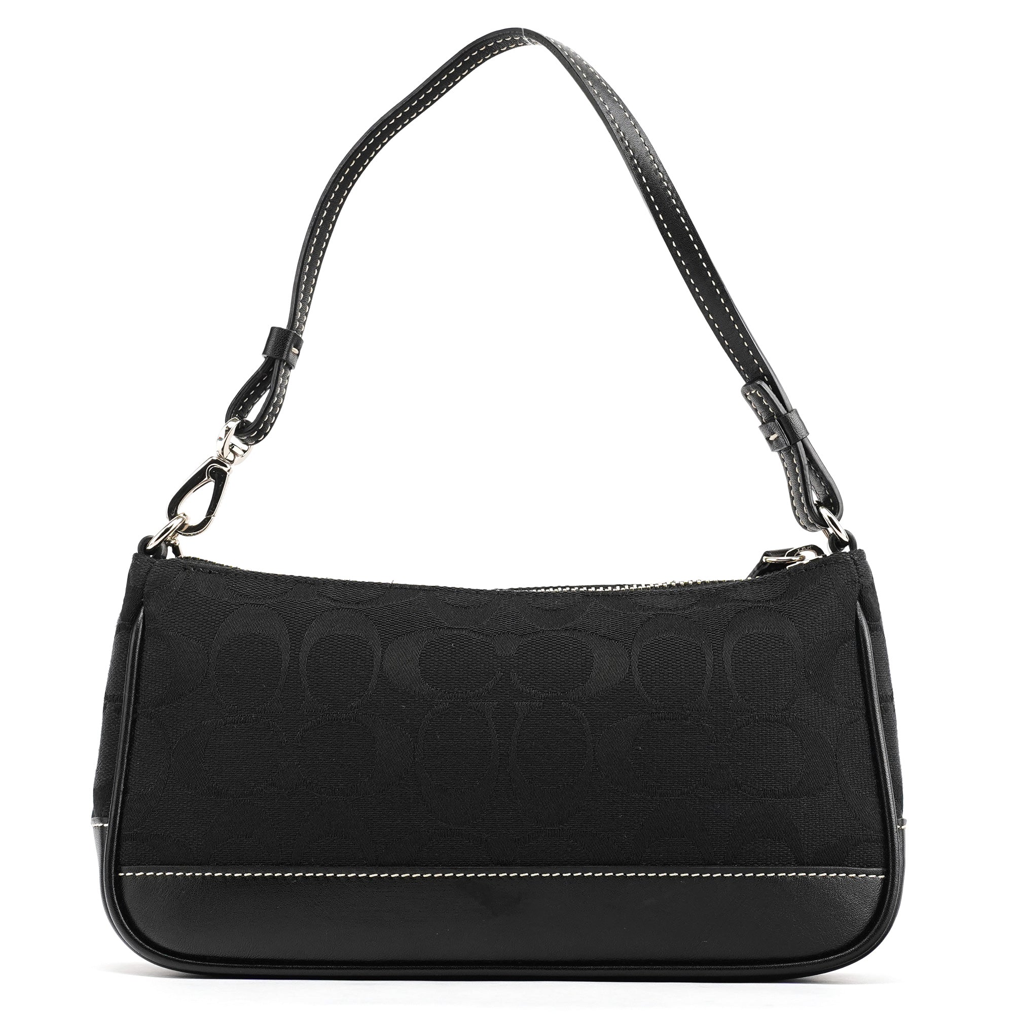 6094 Black Signature Demi Shoulder Bag
