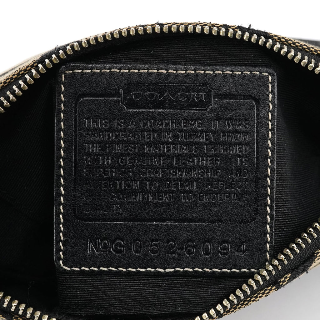 6094 Grey Black Signature Demi Shoulder Bag