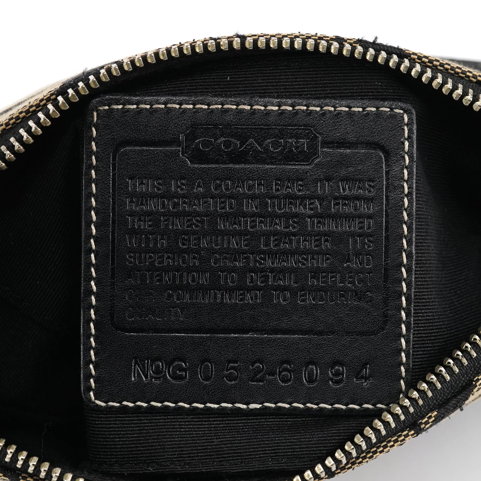 6094 Grey Black Signature Demi Shoulder Bag