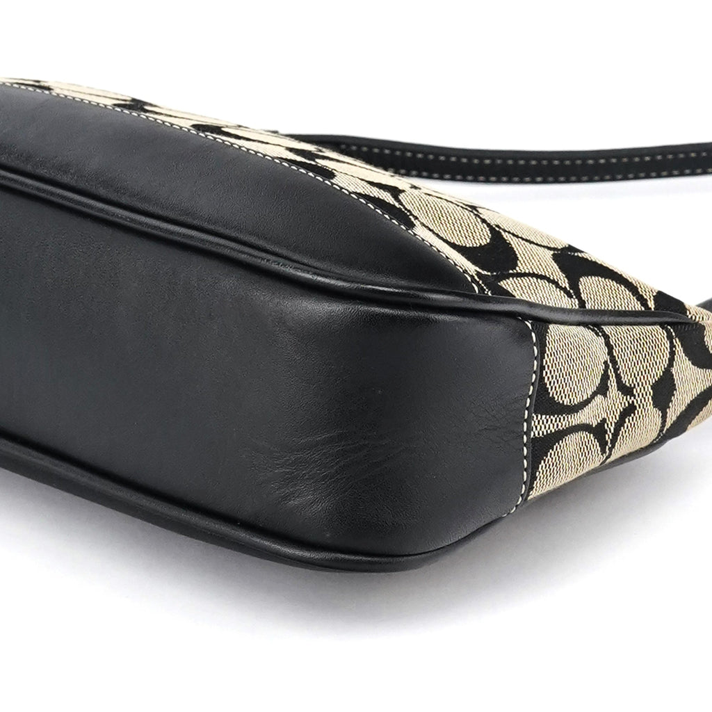 6094 Grey Black Signature Demi Shoulder Bag