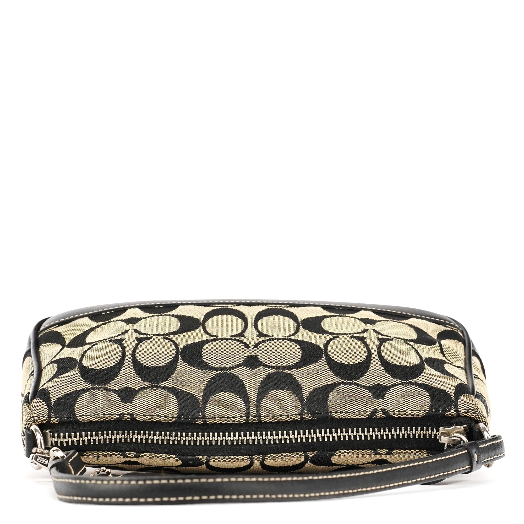 6094 Grey Black Signature Demi Shoulder Bag