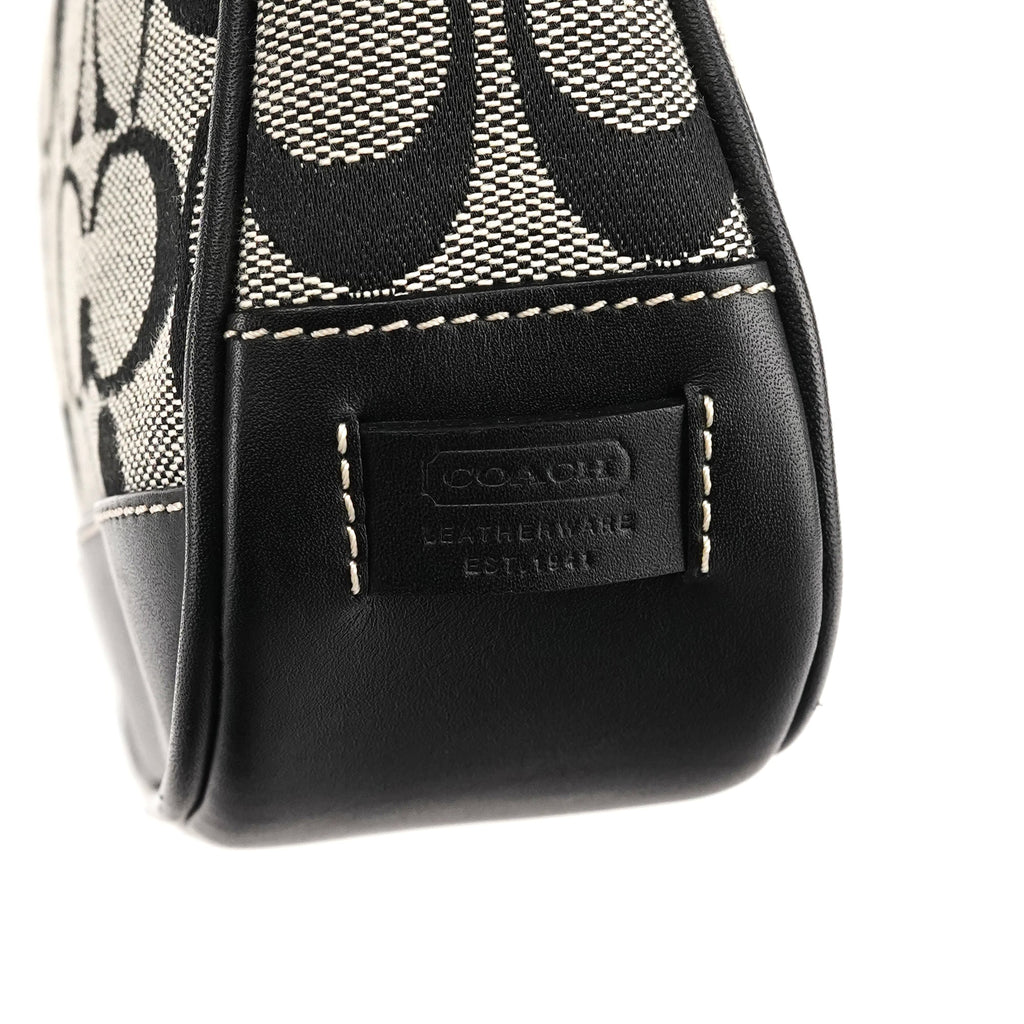 6094 Grey Black Signature Demi Shoulder Bag