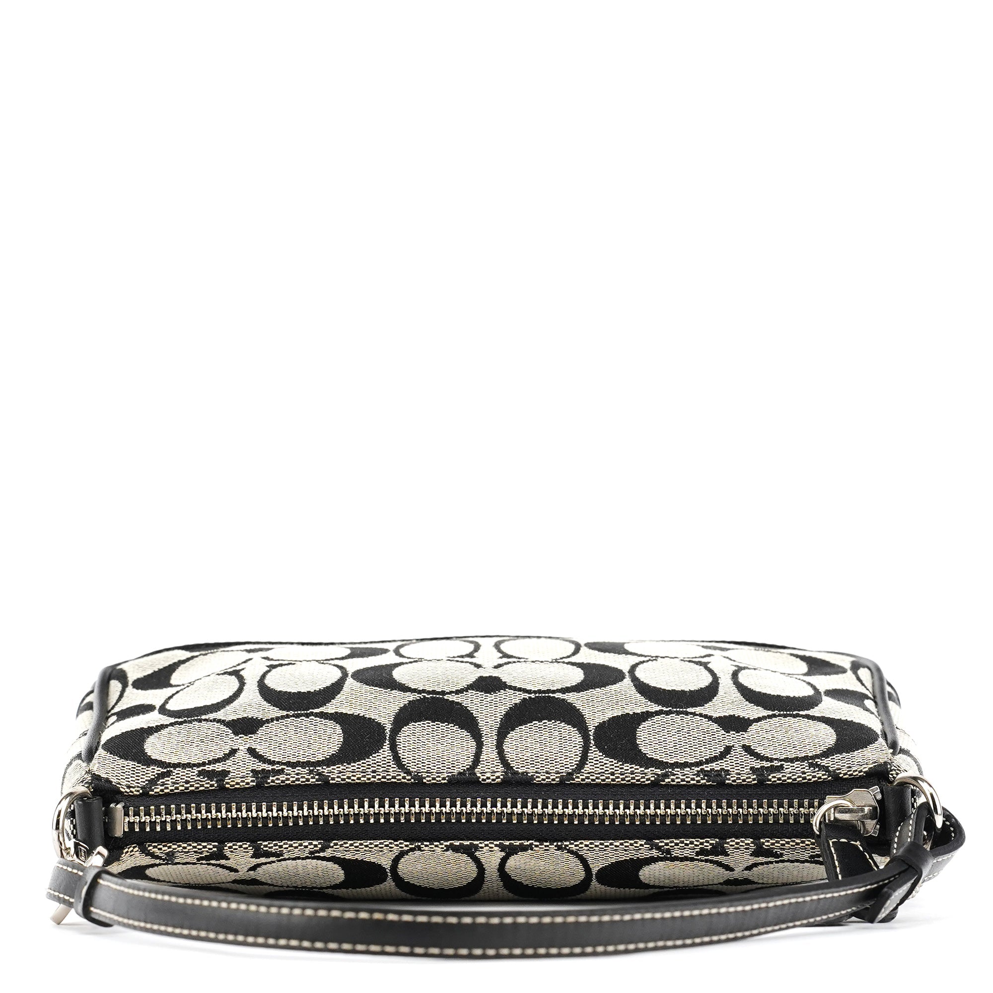 6094 Grey Black Signature Demi Shoulder Bag