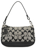 6094 Grey Black Signature Demi Shoulder Bag