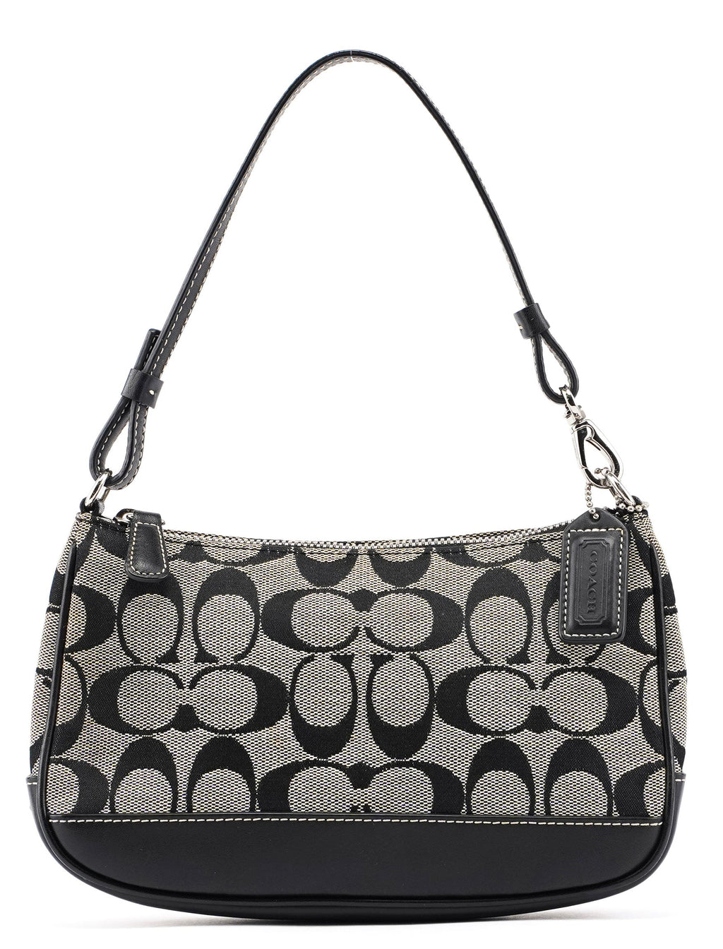 6094 Grey Signature C Demi Shoulder Bag