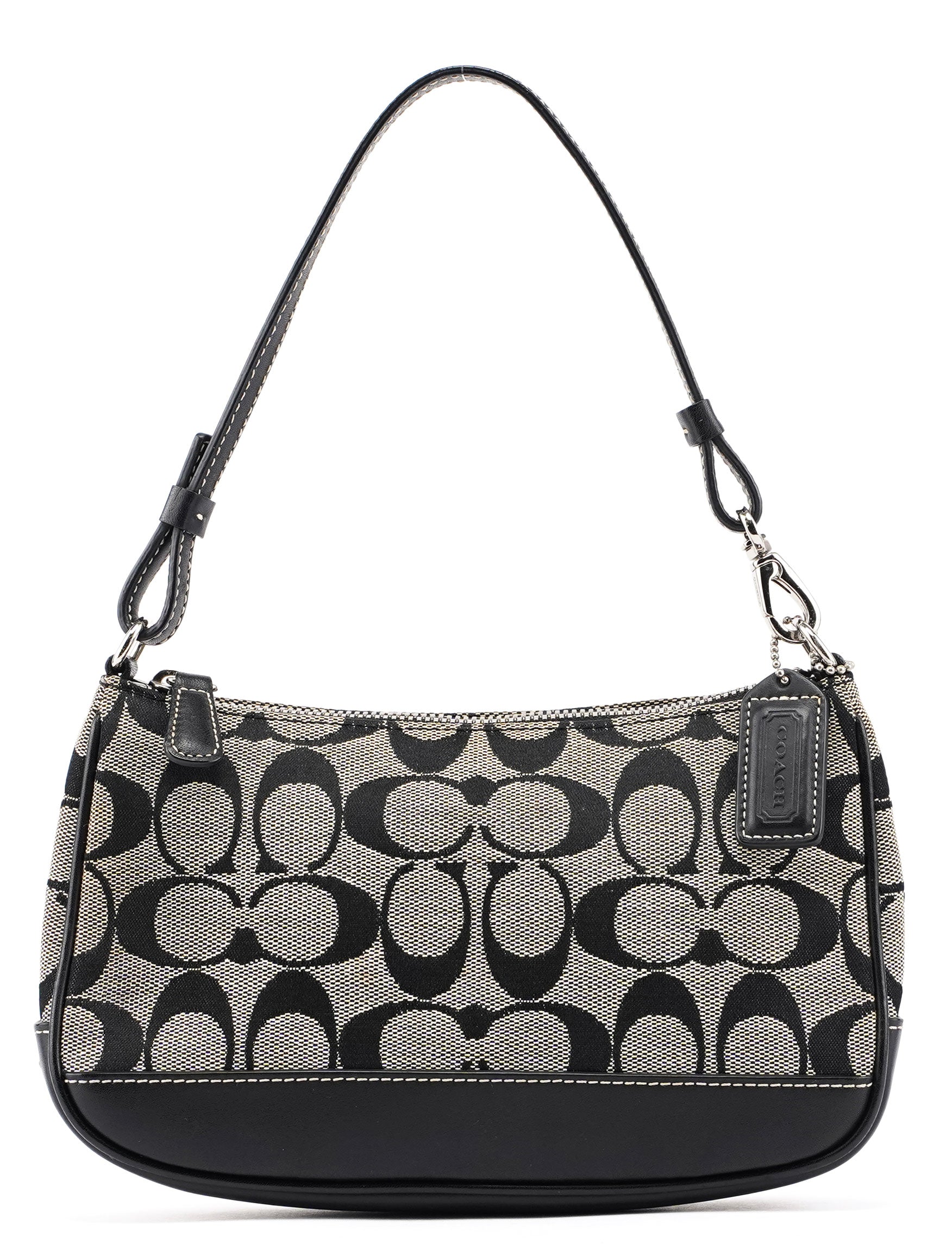 6094 Grey Signature C Demi Shoulder Bag