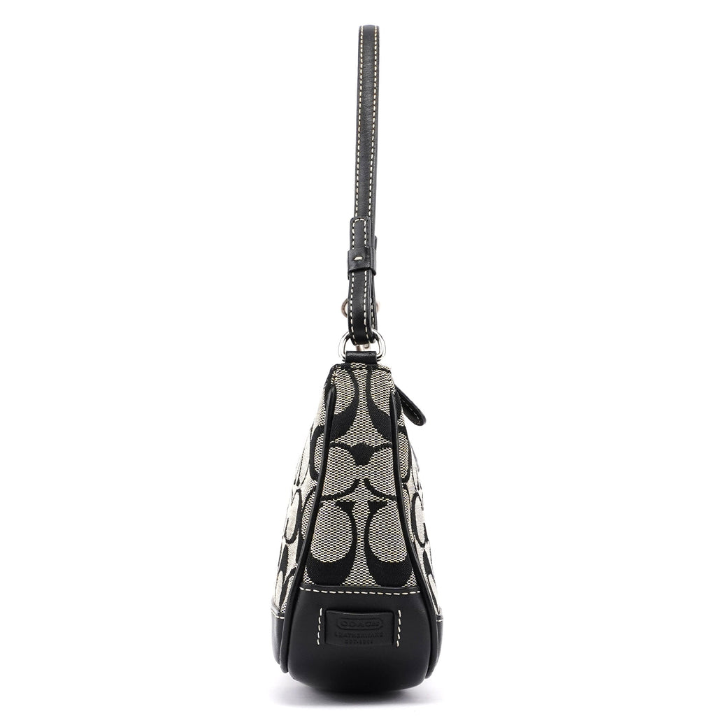 6094 Grey Signature C Demi Shoulder Bag
