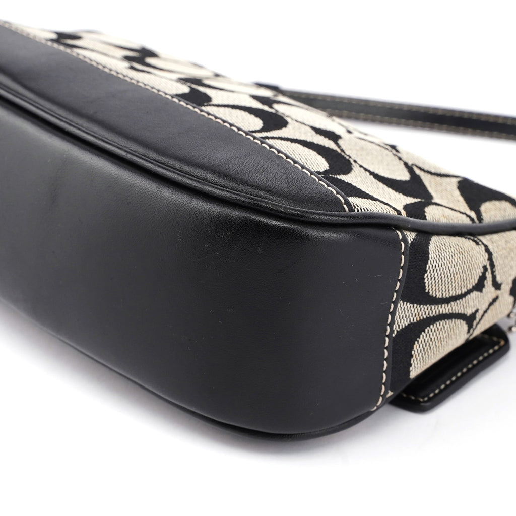6094 Grey Signature C Demi Shoulder Bag