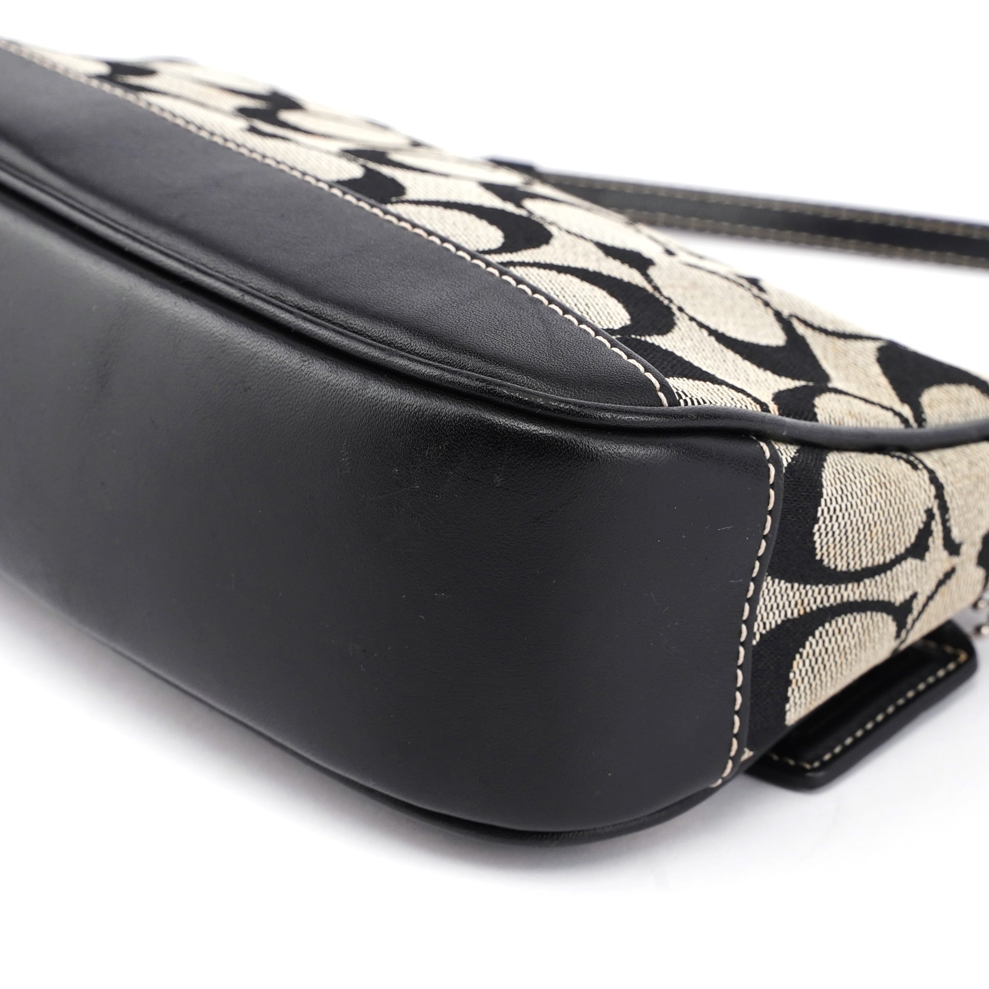 6094 Grey Signature C Demi Shoulder Bag