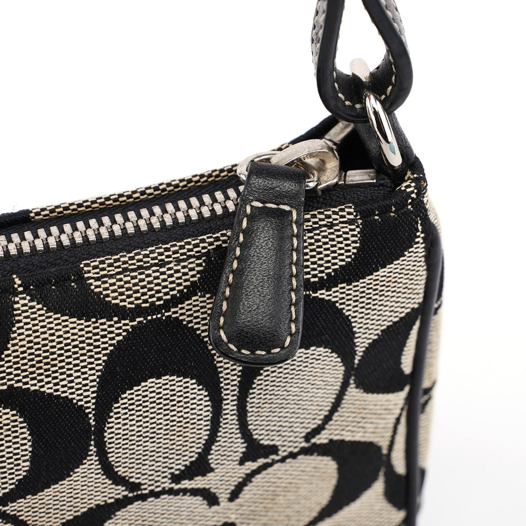 6094 Grey Signature C Demi Shoulder Bag