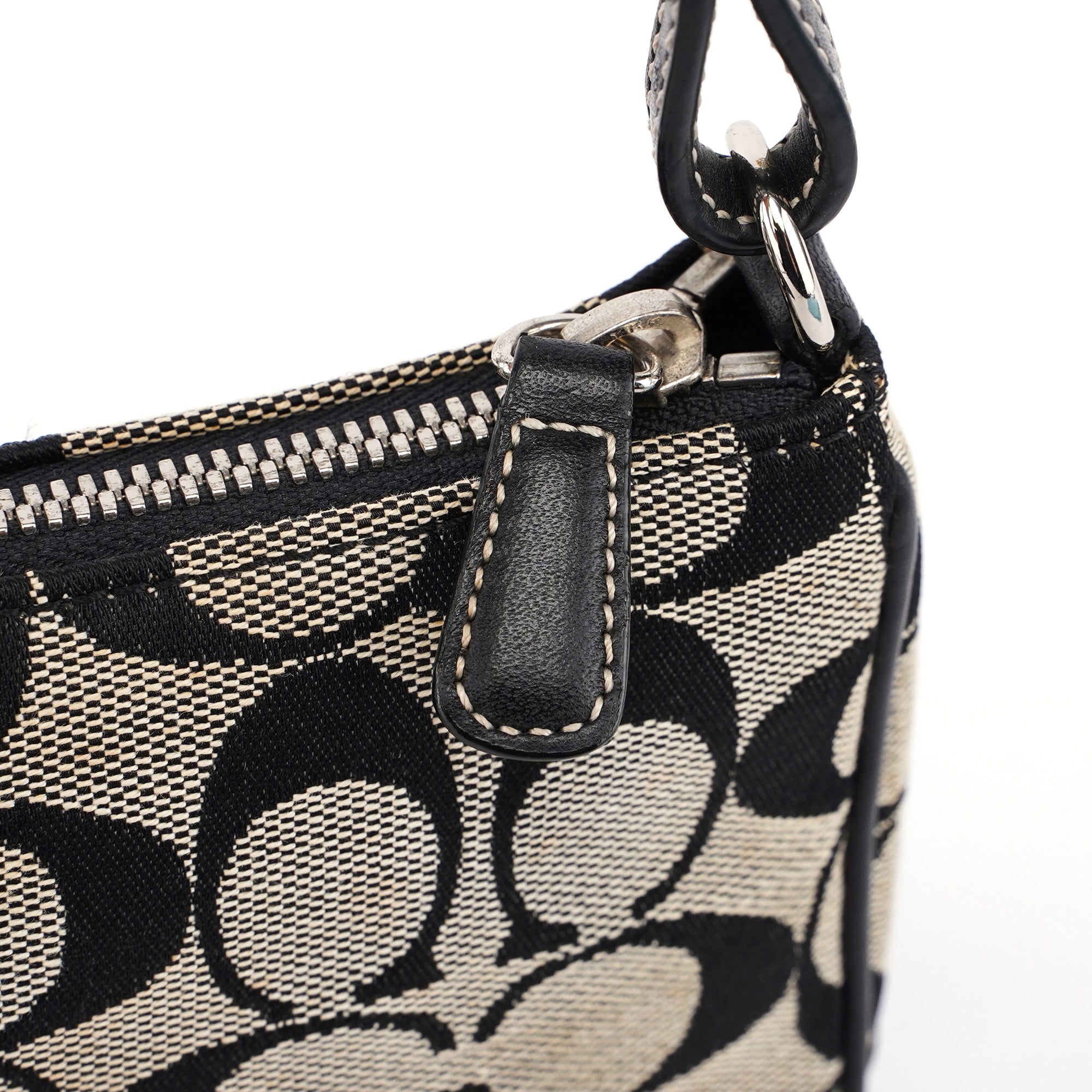 6094 Grey Signature C Demi Shoulder Bag