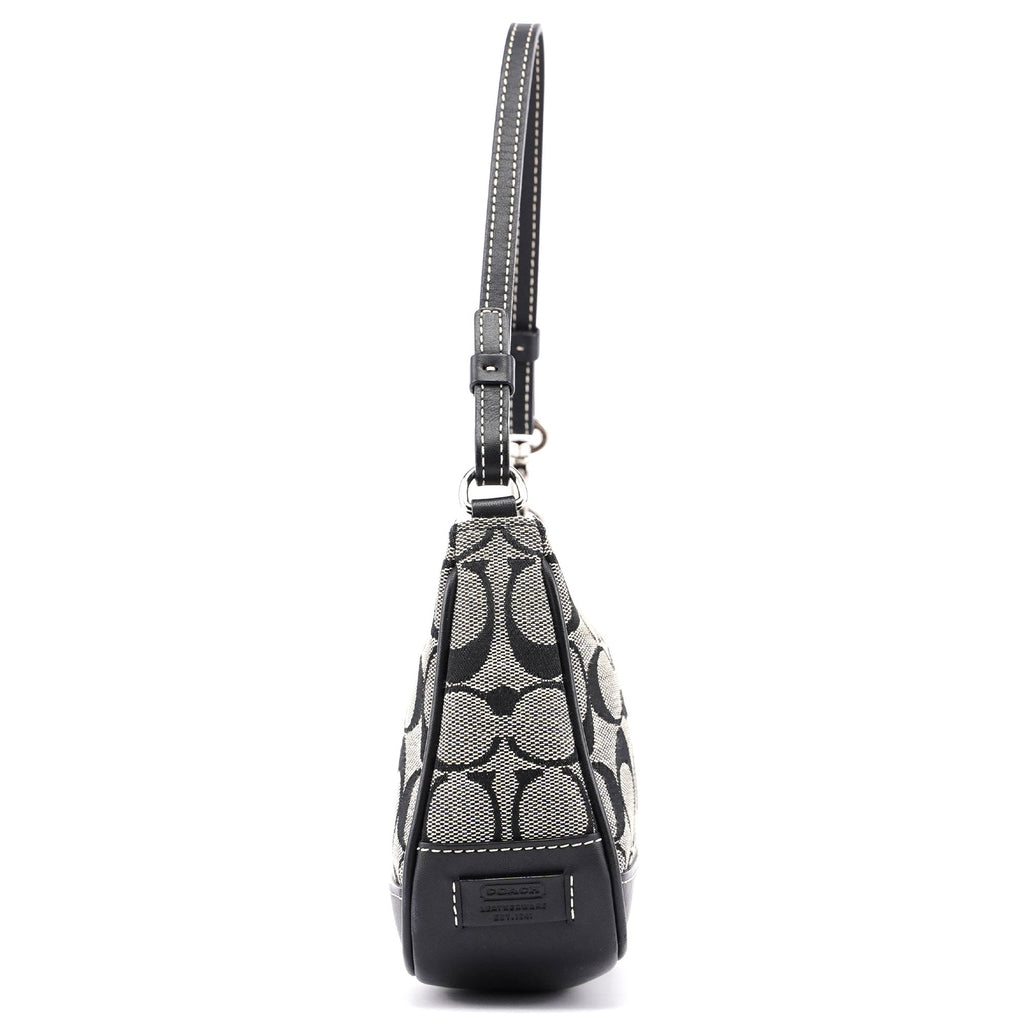 6094 Grey Signature C Demi Shoulder Bag