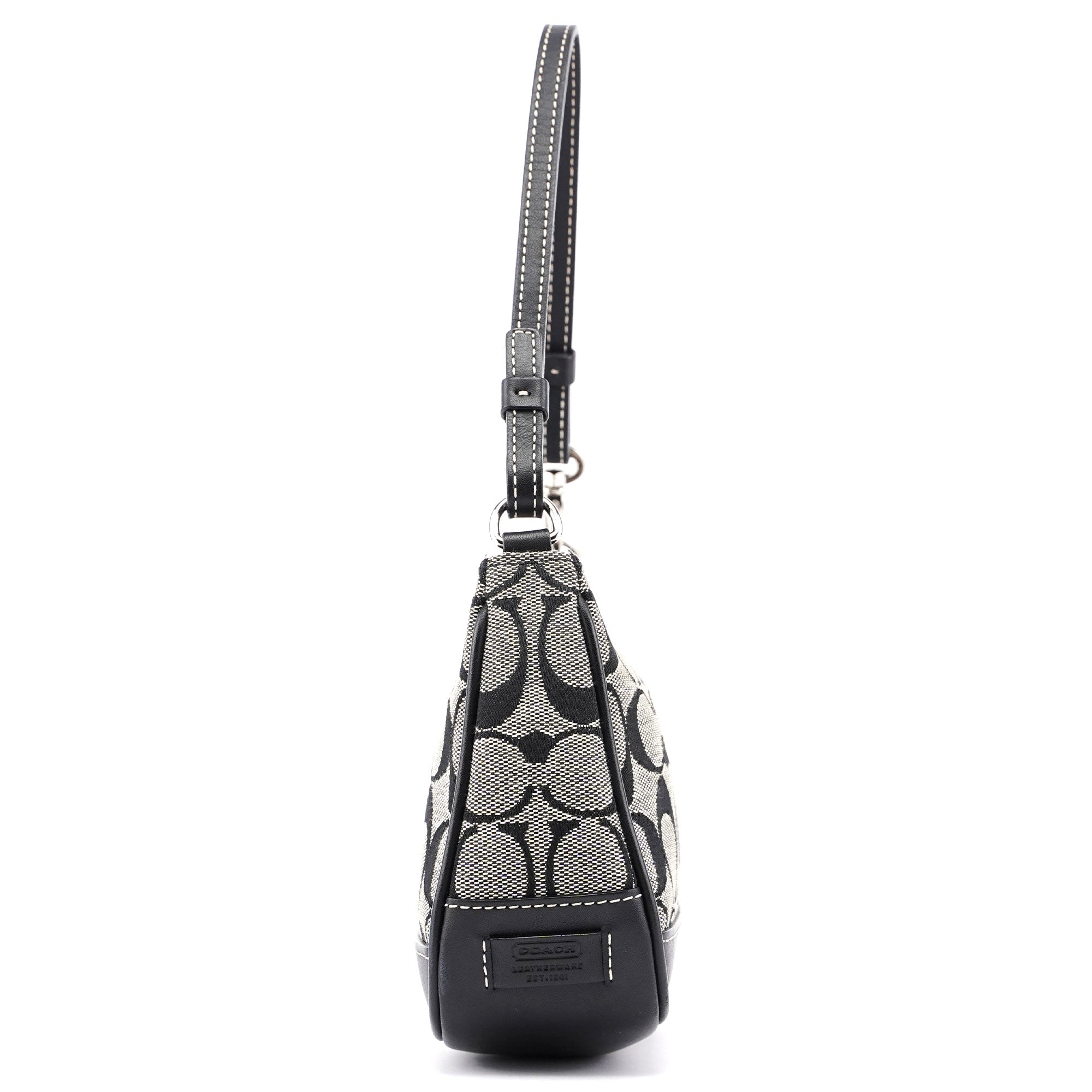 6094 Grey Signature C Demi Shoulder Bag