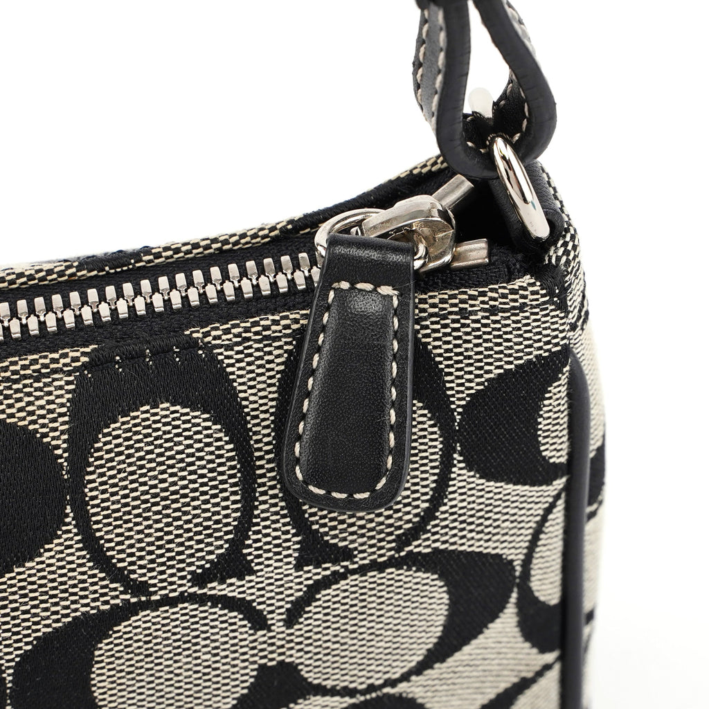 6094 Grey Signature C Demi Shoulder Bag