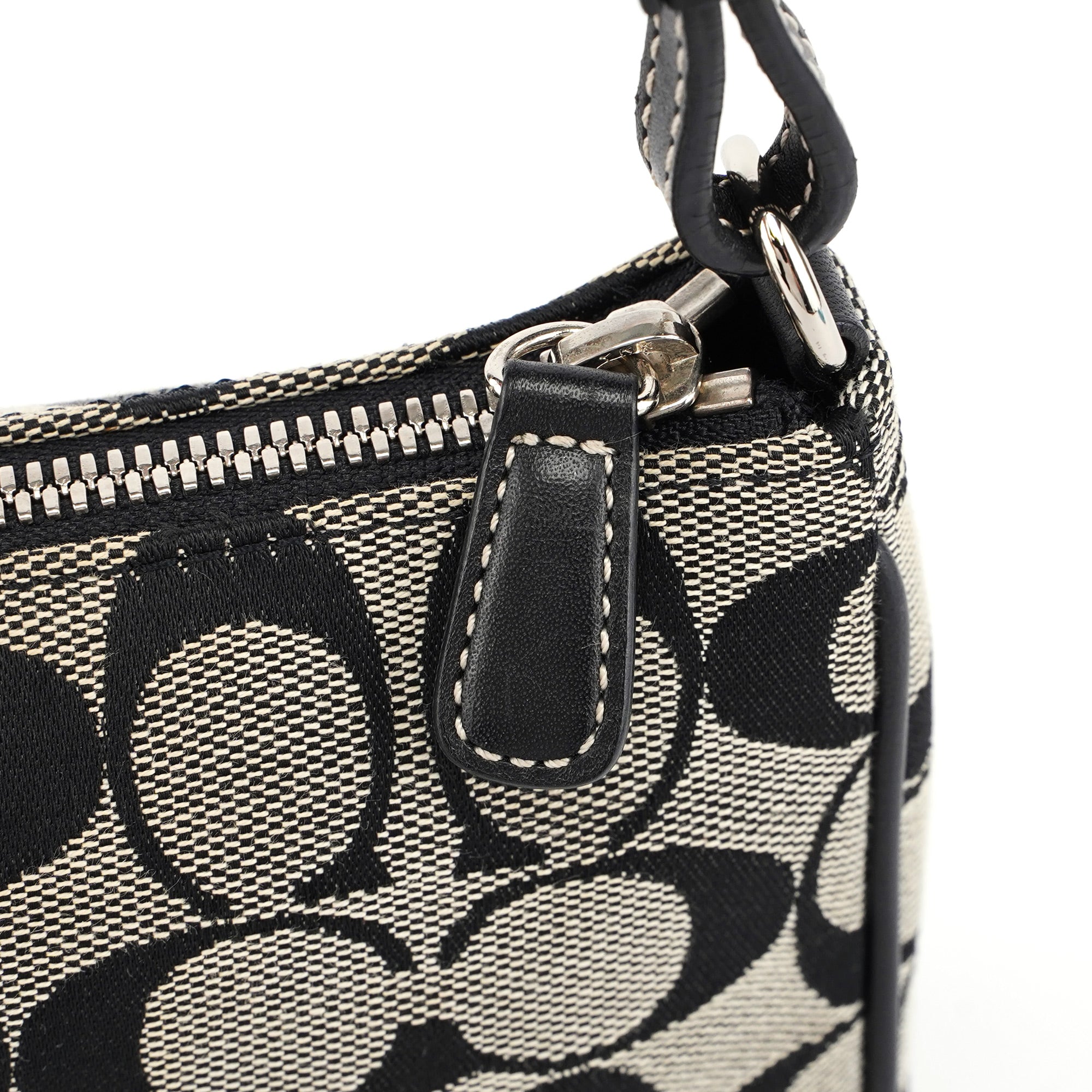 6094 Grey Signature C Demi Shoulder Bag