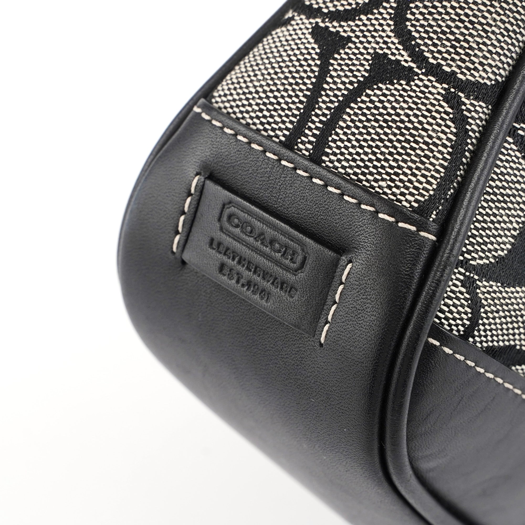 6094 Grey Signature C Demi Shoulder Bag