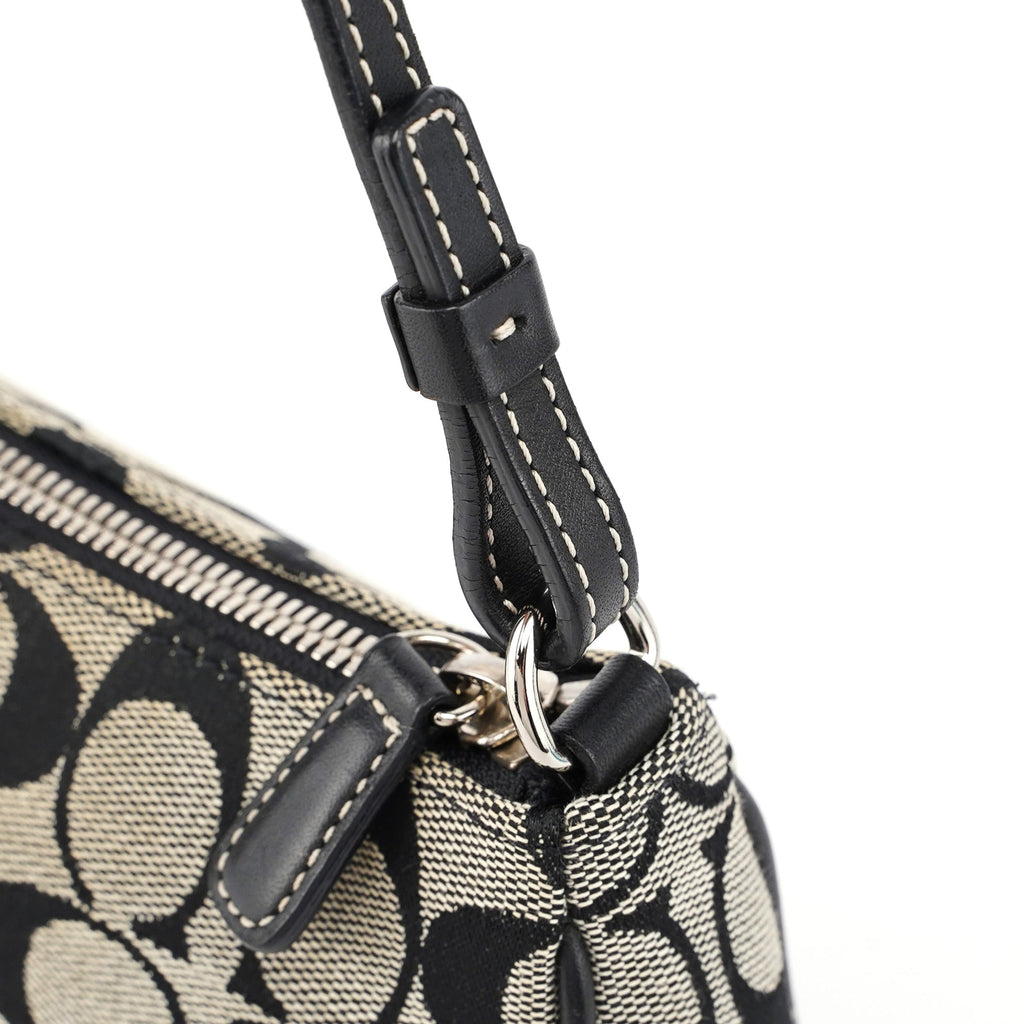 6094 Grey Signature C Demi Shoulder Bag