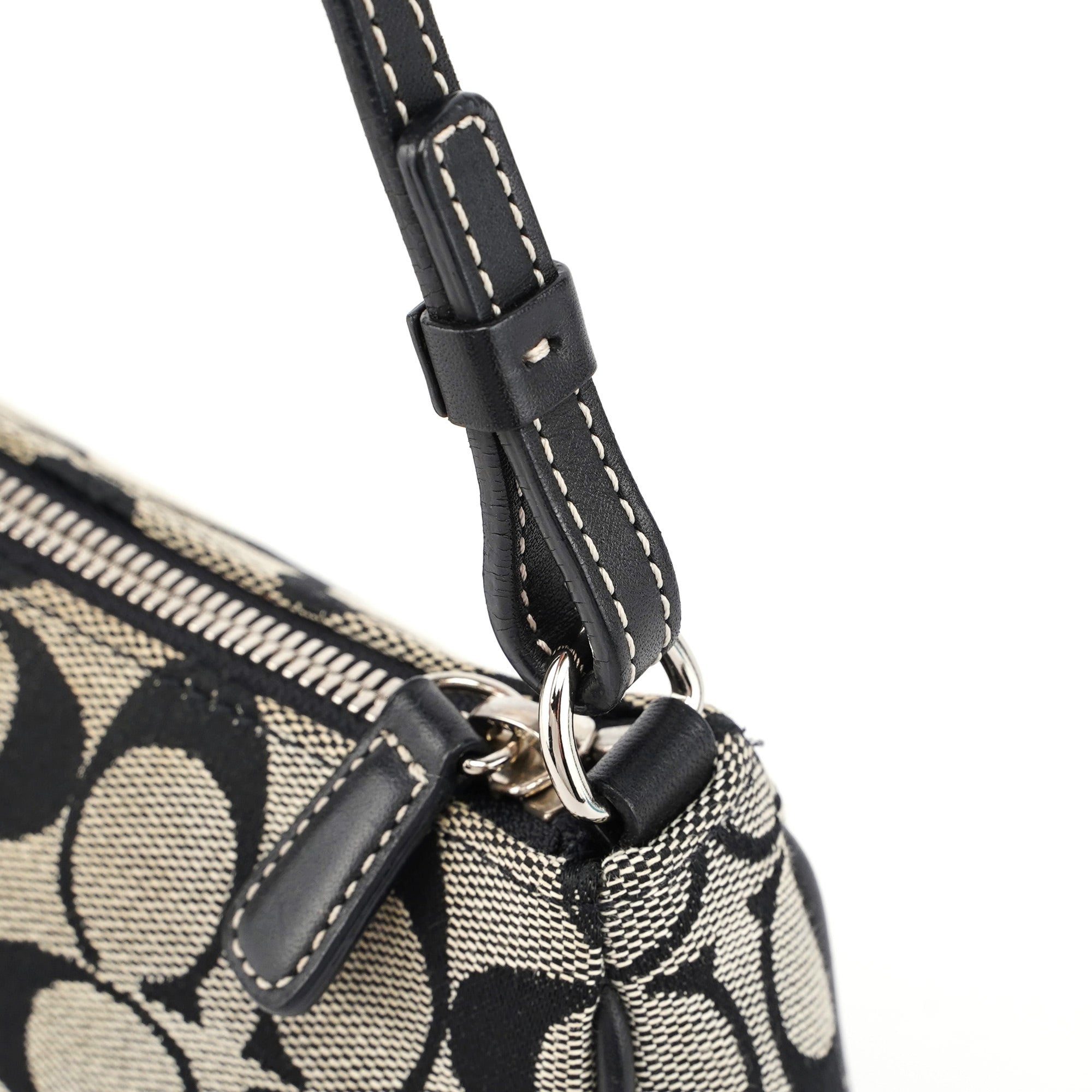 6094 Grey Signature C Demi Shoulder Bag