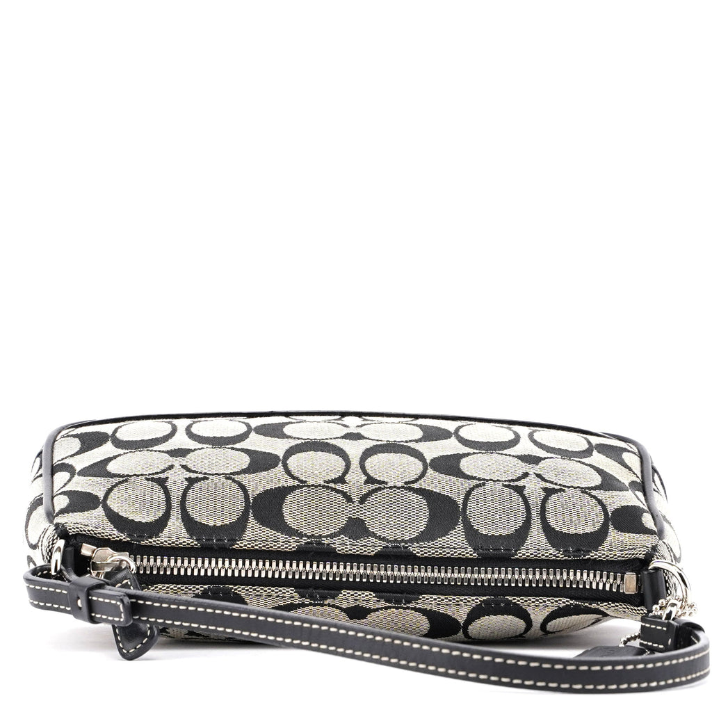 6094 Grey Signature C Demi Shoulder Bag