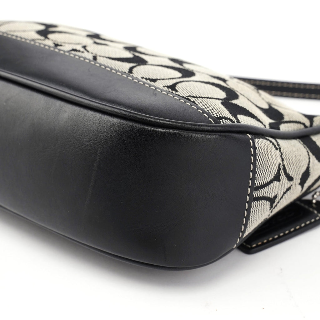 6094 Grey Signature C Demi Shoulder Bag